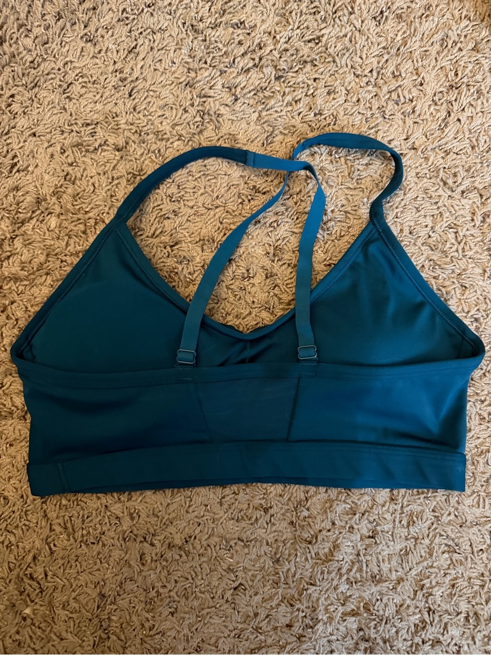 Gymshark Teal Sports Bra with White Logo - Picture 2 of 3